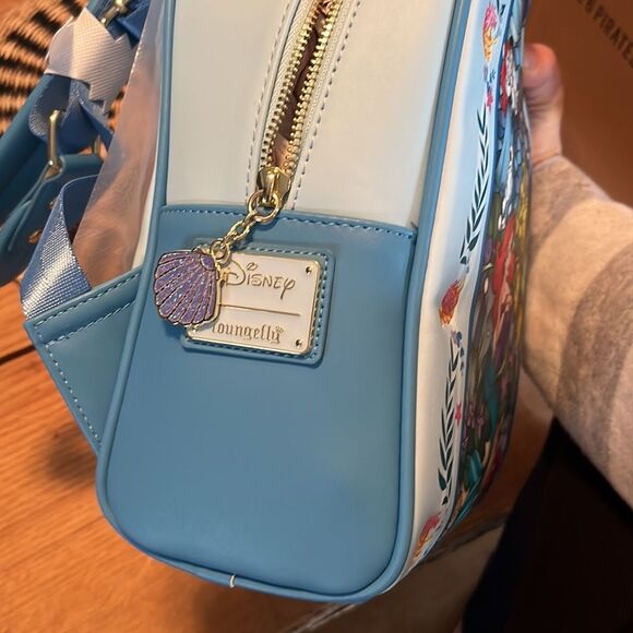 Loungefly Blue and Multicolor Little Mermaid Backpack - Picture 3 of 7